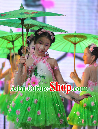 Umbrella Dancing Costumes for Women or Kids