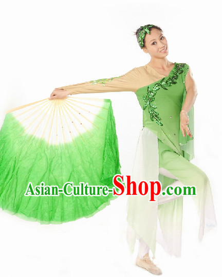 Leaf Fan Classical Dancing Costume and Headdress