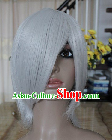 Ancient Chinese Grey Wig for Men