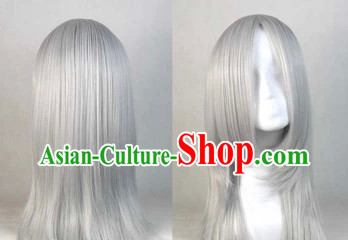 Ancient Chinese Style Grey Hair Wig for Men