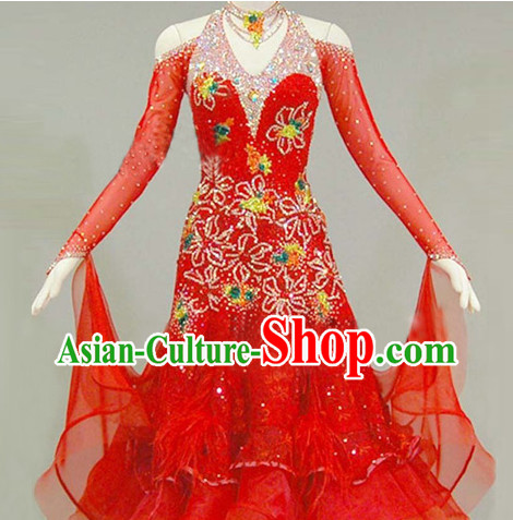 Special Custom Made Latin Waltz Competition Dance Costume