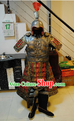 Jackie Chan Style Ancient General Armor Clothes Costumes and Hat Complete Set