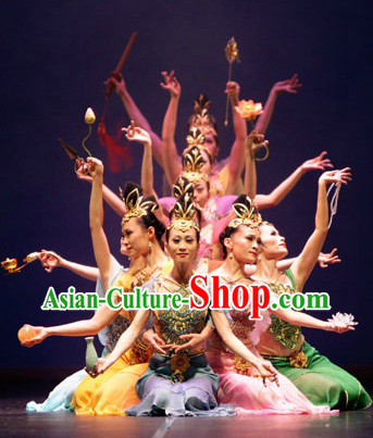 Flying Goddness Dance Costumes and Headwear Complete Set for Women