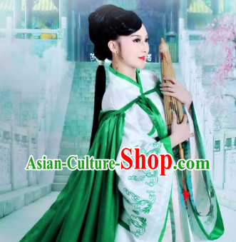 Ancient Green Swordsman Costumes for Women