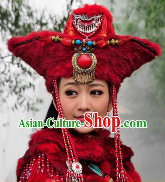 Traditional Mongolian Ethnic Princess Hat