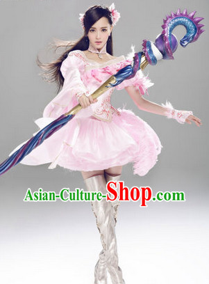 Internet Games Character Leading Actress Costumes and Hair Accessories