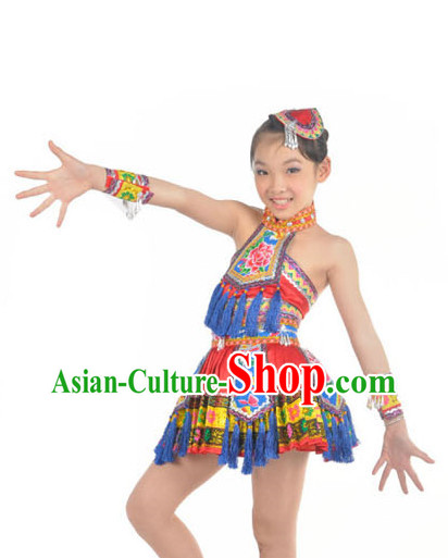 the Miao Nationality Outfit and Headwear for Women