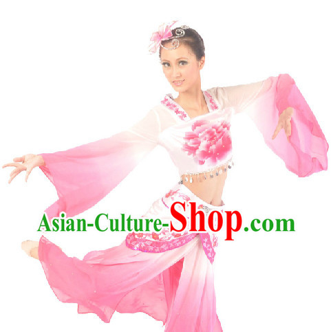 Chinese Classical Dancing Dress and Headdress for Women