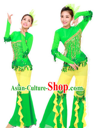 Chinese National Fan Dance Team Suit