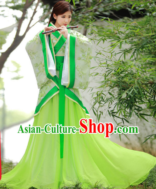 Princess Mulan Hanfu Style Play the Flageolet Clothes