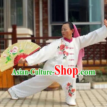 Red Flower Kung Fu Tai Chi Silk Uniform