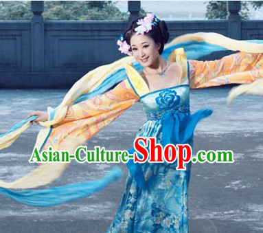 Tang Dynasty High Collar High Waisted Clothes for Women