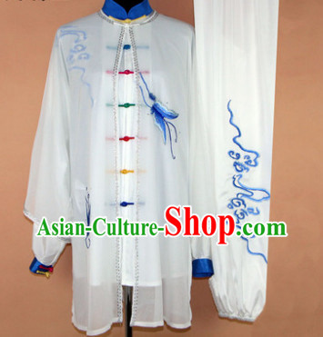 Silk Gong Fu Tai Chi Embroidered Dresses Complete Set