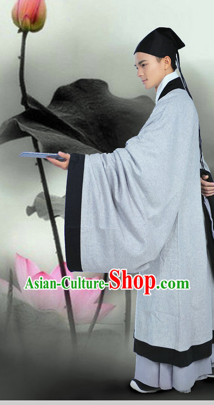 Ancient Chinese Academic Dress and Hat for Men
