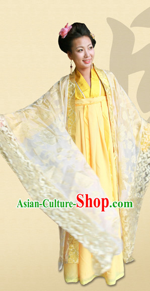 Tang Dynasty Hanfu Da Xiu Shan Ceremonial Attire and Hair Accessories Complete Set for Women