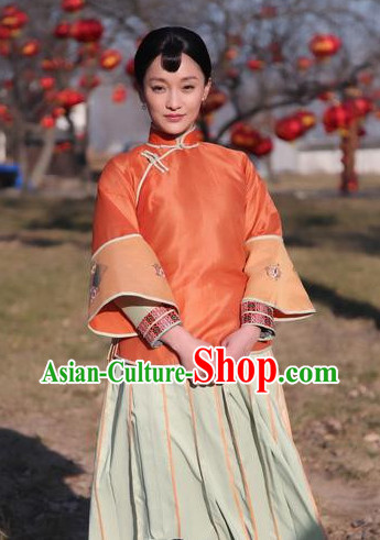 Chinese Red Sorghum TV Drama Series Folk Clothing for Women