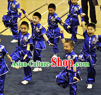 Traditional Martial Arts Embroidered Uniforms for Children