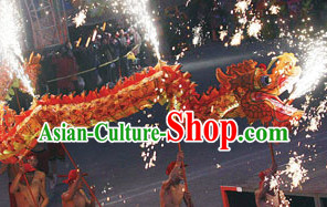Flame Chinese Customs Best Dragon Mascot Dance Costumes Complete Set