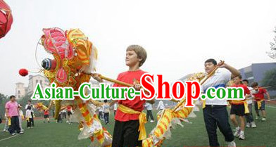 Handmade Chinese New Year Olympic Kids Dragon Dance Equipment Complete Set