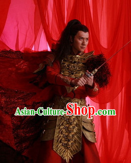 Lanling Emperor Armor Costume and Cape Complete Set for Men