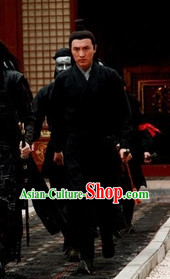 Black Chinese Traditional Hanfu Clothing for Men