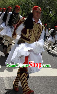 Traditional Greek Solider Costumes Complete Set