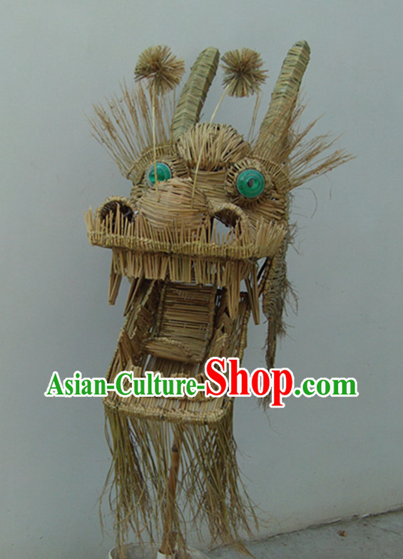 Handmade Grass Dragon Mascot Dance Costumes Complete Set