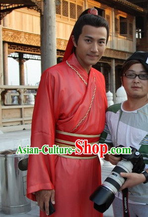Traditional Chinese Red Wedding Clothing for Men