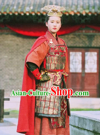 Ancient Chinese Female Superhero Armor Costumes from Movies