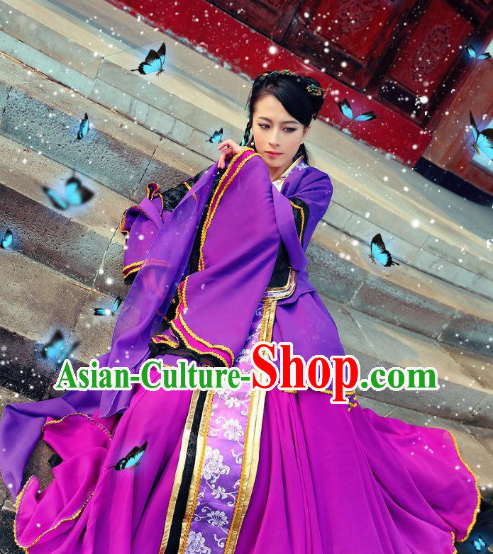 Asian Purple Queen Costumes Complete Set