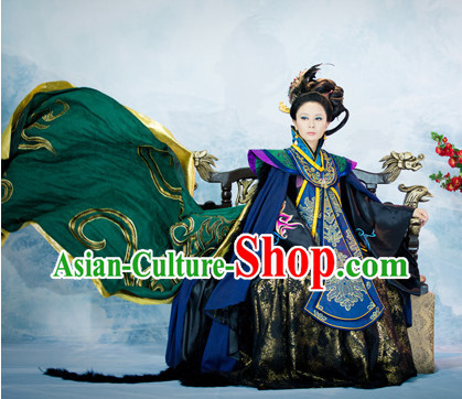 China Ancient Traditional Queen Clothing Complete Set
