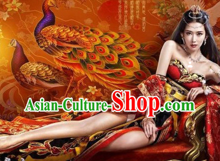 Asian Sexy Queen Carnival Costumes and Hair Accessories