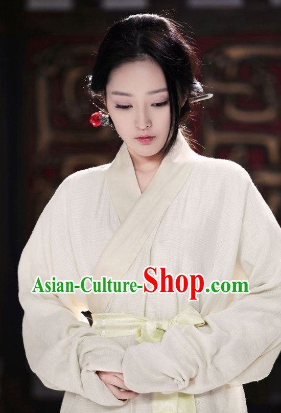Chinese Classical Hanfu Suit and Belt for Women
