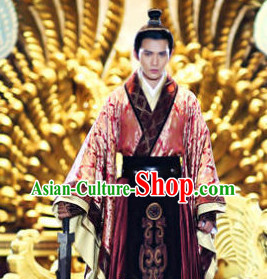 Chinese Traditional King Clothes and Hat for Men
