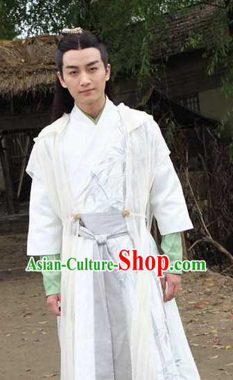 China Ancient  Teacher Costumes and Hat for Men