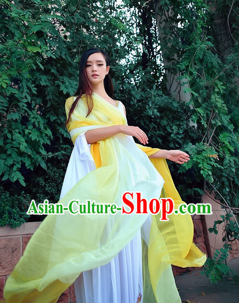 China Yellow Classical Dance Costumes
