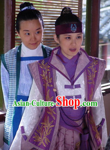 China Ancient Hero Suit and Headwear for Women or Men
