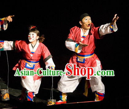 Korean Ancient Stage Performance Clown Dance Costumes