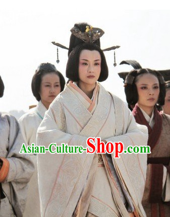 Chinese Empress Hanfu Costumes and Hair Ornaments