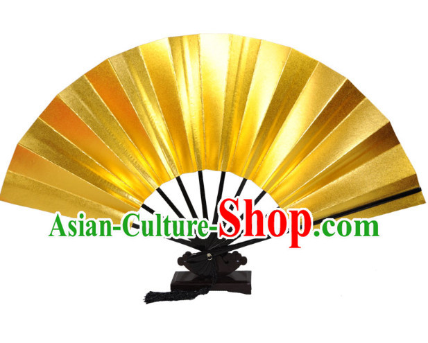 Gold Handmade Chinese Dancing Fan