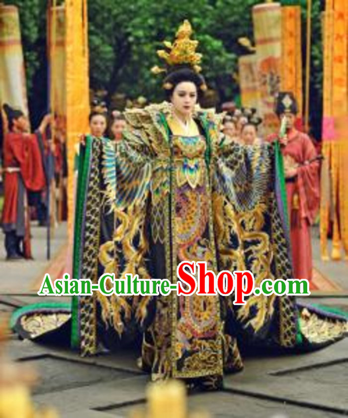 Ancient Chinese Wu Zetian Emperor Costumes Complete Set