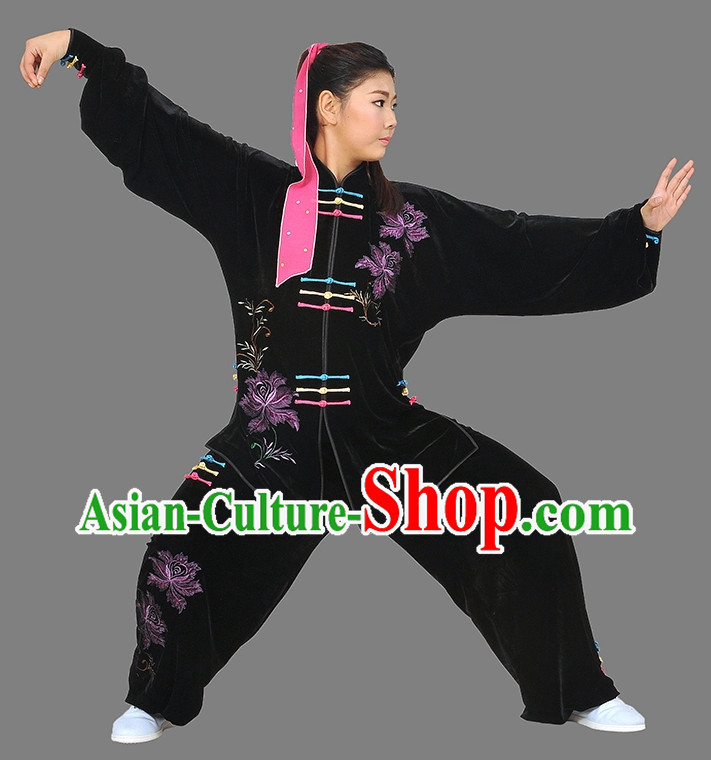 Black Top Martial Arts Competition Costumes Complete Set