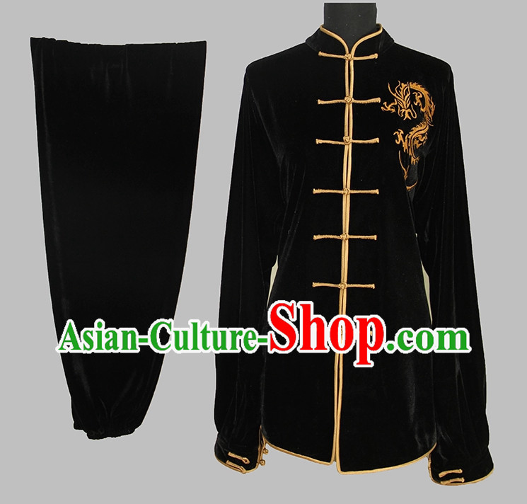 Dragon Embroidery Martial Arts Uniform Complete Set for Adults or Kids
