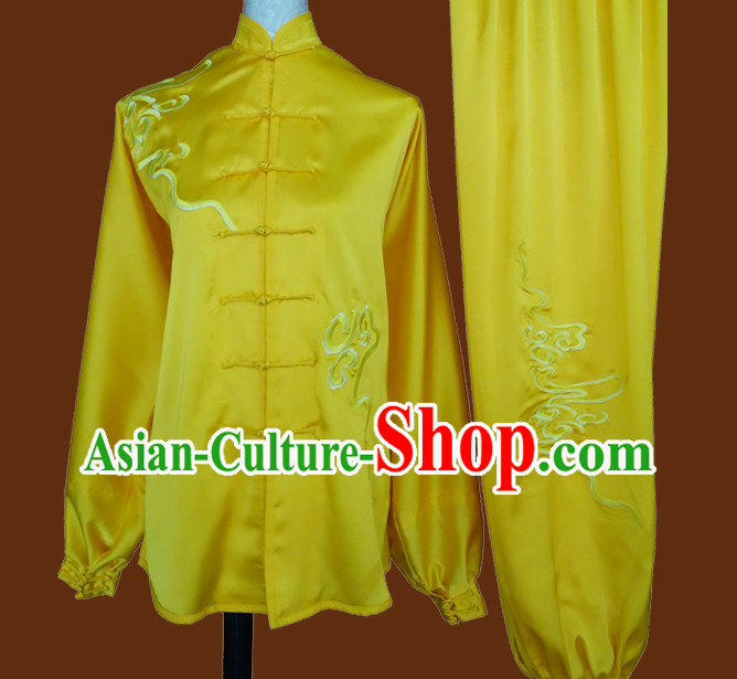 Top China Phoenix Embroidery Gold Taiji Suits