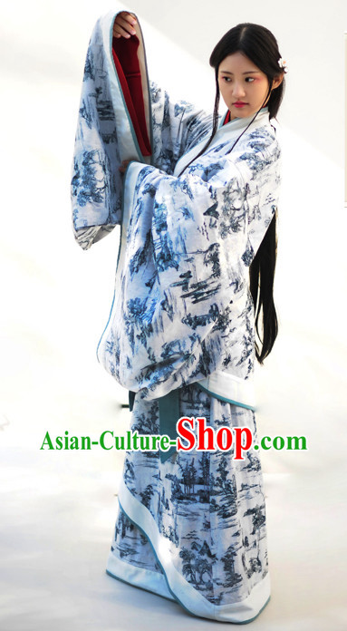 Top Chinese Classical Dancing Costumes Complete Set for Women