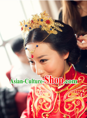 Chinese Traditional Handmade Bridal Hair Accessories Set