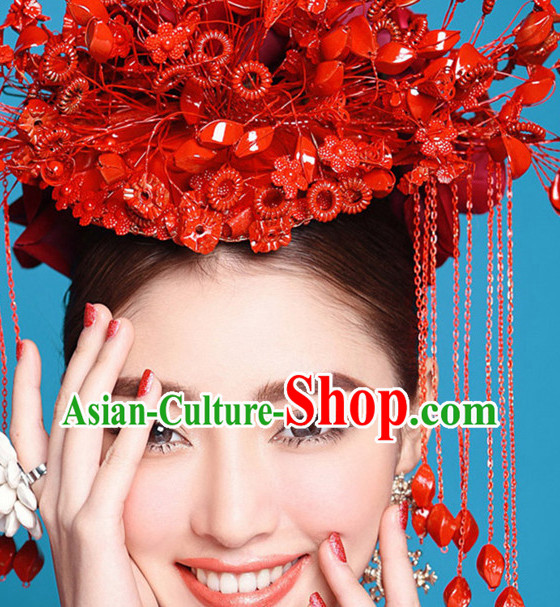 Chinese Bridal Wedding Hair Accessories Hat