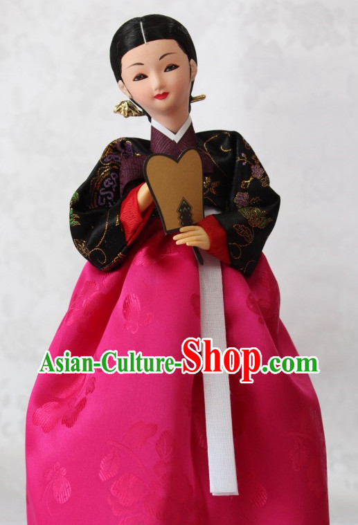 Korean Handmade Hwang Jin Yi Historic Character Silk Figurine