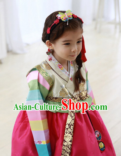 Korean Traditional Girls Hanbok Dress Ceremonial Clothing Korean Fashion Shopping online