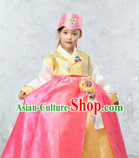 Korean Princess Hanbok and Hat for Girls
